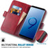 Phone Case for Samsung Galaxy S9 Plus Leather Wallet Cases with Tempered Glass Screen Protector Accessories Card Holder Full Body Flip Folio Cover...