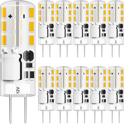 G4 LED Bulb JC Type Bi-Pin Base Bulb 1.5W AC/DC 12V 10W T3 Halogen Bulb Replacement for Landscape Lighting, Under Cabinet Puck Light, Chandeliers,...