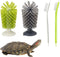 4 Pack Turtle Brush - Turtle Shell Cleaning Brush with Suction Cup for Tank Remove Aquatic Mud Dirt Tortoises Back Scratches Brush Promoting Shell...