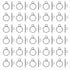 OT Clasp, Penta Angel Tibetan Style Stainless Steel Round IQ Toggle Clasp Clip Craft DIY Necklace Chain Bracelets Findings Jewelry Making, 30 Sets...