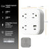 GE UltraPro 3-Outlet Surge Tap with USB, Outlet Extender, 1 USB-A, 1 USB-C, Adapter Spaced, for Home or Office, 900J, White - 81787...