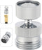 Hibbent Swivel Faucet Adapter Kit, Solid Brass 3/4'' Garden Hose Adapter with Aerator, 360 Degree Kitchen Sink Faucet Aerator Adapter for Female &...