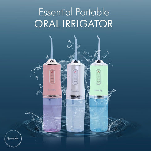 Cordless Water Flosser, 220ml Portable Water Flosser Rechargeable 4 Hour Battery Life, 4 Cleaning Floss Picks, IPX7 Waterproof Teeth Cleaner, 3 Pr...