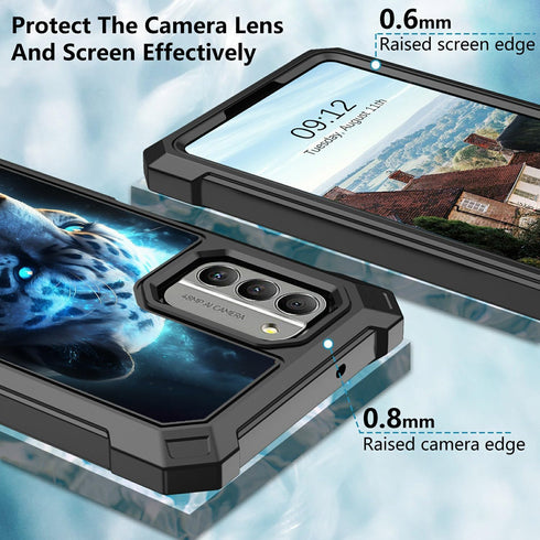 for Nokia G310 5G Case with Tempered Glass Screen Protector Soft TPU Shell Built-in Hard PC Bumper HD Cover Support wireless charging for Nokia G3...