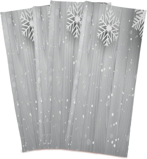 ALAZA Silver Christmas Tree Snowflake Decorative Kitchen Dish Towels 1 Piece,Soft and Absorbent Kitchen Hand Towels Home Cleaning Towels Dishcloth...