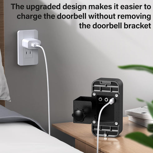 Anti-Theft Video Doorbell Mount, Doorbell Mount for Most Model, No-Drill Mounting Bracket Accessories for houses, apartments, Renters, businesses...