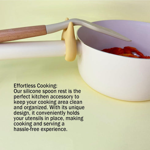Spoon Rest for Cooking - 2pcs Wok Spatula Holder Silicone Adjustable Kitchen Utensil Rest for Pot Boil Over Spill Stopper Kitchen Gift Gadgets...