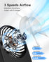 Desk Fan, Small & Quiet, USB Powered Table Fan, Rechargeable Battery Operated Fan, 3 Wind Speeds Powerful Mini Fan, Personal Portable Fan for Offi...