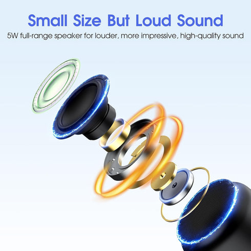 LFS Portable Bluetooth Speaker,Small Bluetooth Speake,Ultra Long Play 15 Hours,TWS Pairing,Suitable for Home,Pool,Beach,Boating, Hiking, Camping f...