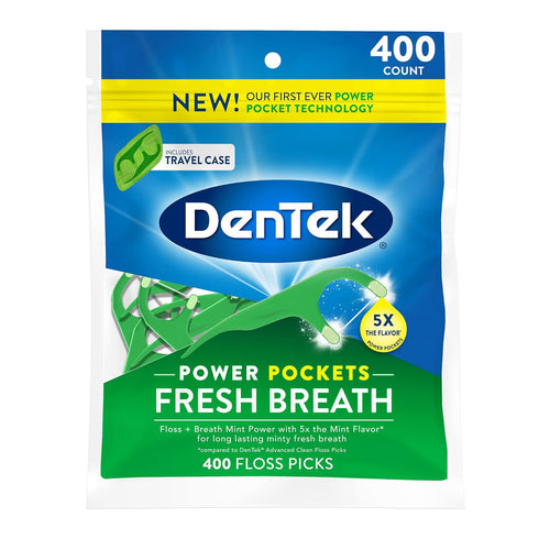 DenTek Fresh Breath Floss Picks, Mint Flavor, 400 Floss Picks...