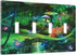 Decorative Switch Plate Covers Forest Spring Enchanted Fairy Wonderland Green Ground 4 Gang Device Light Switch Cover Quad Toggle Wall Plate Elect...