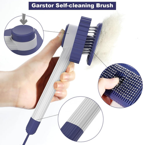 2.0 Dog Brush, Cat Brush, Dog Brush for Shedding, Dog Cat Long Short Haired Dog Cats, for Dog Cat Rabbit Remove Loose Fur and Undercoat, Dark Blue...