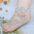 Rhinestone Anklet for Women Silver Adjustable Tassel Anklet Fashion Beachy Foot Chain...