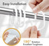 Amazer White Shower Curtain Hooks Rings, 24 Pcs Plastic Shower Curtain Rings, Plastic Shower Curtain Hooks for Bathroom Shower Rod, White Shower H...