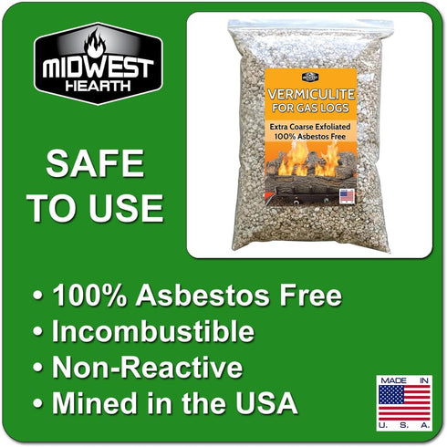 Midwest Hearth Vermiculite Granules for Gas Logs - 12 oz Bag...