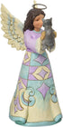 Jim Shore Heartwood Creek Pint Size Angel with Kitten Stone Resin Figurine, 5”...