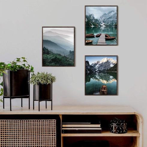 HoozGee Scandinavia Travel Wall Art Prints Mountain Pictures Wall Decor Natural Landscape Photography Poster Canvas Print Wall Art Pictures Living...