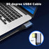 V 240W Right Angle USB 4 Cable for Thunderbolt 4 Cable 2.6 FT USB 4 Coaxial Cable with 40Gbps Data and 8K@30Hz/5K@60Hz,Compatible with Thunderbolt...