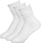 3Pairs White Slouch Socks for Women, Cotton Crew Scrunch Socks with Seamless Toe Slouchy Long White Socks for Women Teen Girls...