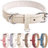 Dog Collar for Small Medium Large Dogs Pet Collars Girl Boy, PU Stamping Leather Plaid Dogs Collar Adjustable Chihuahua Teacup Yorkie Puppy Collar...