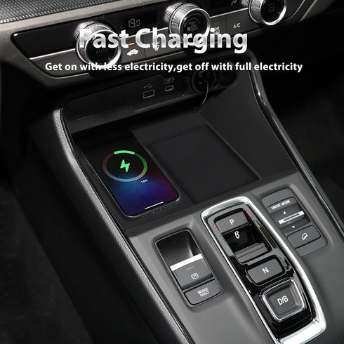 Compatible with Honda CRV 2023 Wireless Phone Charging Pad Silicone Material Dual Charging Ports Charger Station 15W Adapter for Smartphone...