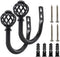 2 Pack Curtain Holdbacks,ULIFESTAR U Shaped Wall Mounted Curtain Tieback Hooks Drapery Tiebacks Decorative Curtain Hooks Window Treatment Holdback...