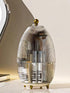 Rotating Makeup Brushes Organizer Case, Makeup Brush (Cream White Rotating Egg, L)...