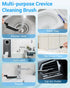 Hard Bristle Crevice Cleaning Brush, Grout Brush, Small Gap Cleaning Brush - Crevice Cleaning Tool Brushes Set Efficient Scrubber Tools for Bathro...