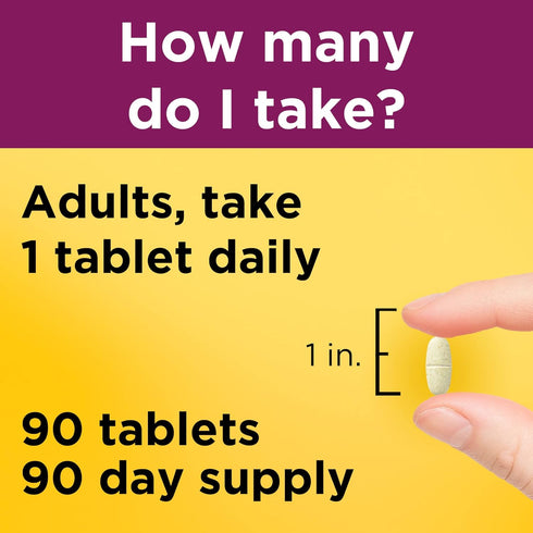 Nature Made Multivitamin For Her 50+ with No Iron, Womens Multivitamin for Daily Nutritional Support, Multivitamin for Women, 90 Tablets, 90 Day S...