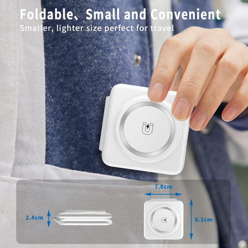 Wireless Charger 3 in 1,Foldable Charging Station,Magnetic Wireless Charging Pad Compatible with iPhone 15/14/13/12 Pro Max Plus,Apple Watch,AirPo...