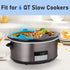 Slow Cooker Liners Compatible for Crock Pot 6 Quart, 2Packs Silicone Cooking Liners Reusable, Dishwasher Safe, BPA Free (Grey+Blue)...
