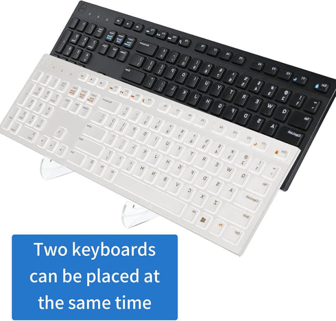 Acrylic Keyboard Display Stand 2-Tier Mechanical Keyboard Storage Rack Transparent Display Holder for Keybpard Tablet Picture Frames...