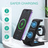 ORIA Wireless Charger, 3 in 1 Foldable Wireless Charging Stand, 15W Fast Wireless Charger, Compatible for iOS Phone 11/12/13/14/Pro/Max/i Watch/Ea...