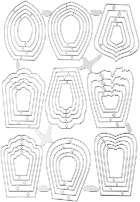 Healifty Cutting Dies Metal Stencil Template Mould for Album Scrapbooking Paper Card DIY Art Craft Decor (Nine Flowers Size S)...