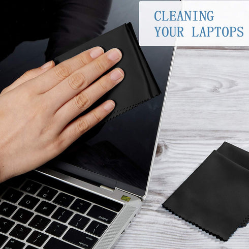 50 Pieces Microfiber Cleaning Cloths for Glasses 7 x 6 Inch Eyeglasses Cleaning Cloth Lens Glasses Cleaning Cloth for Electronics Glasses Screen C...