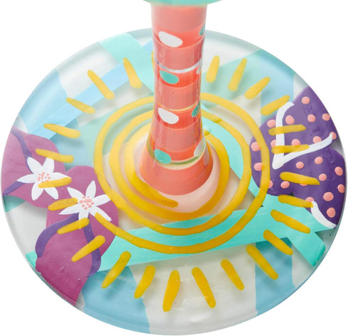 Enesco 6004759 Designs by Lolita Flip Flop Days Artisan Hand-Painted Wine Glass, 15 Ounce, Multicolor...