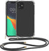 kwmobile Crossbody Case Compatible with Apple iPhone 11 Case - Clear TPU Phone Cover w/Lanyard Cord Strap - Transparent/Black...