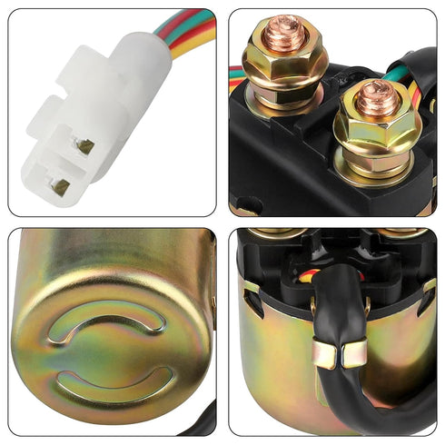 LOCOPOW Starter Solenoid Relay for Honda Rancher 350 420 TRX350 TRX420 ATV 4x4, Foreman 400 450 500, Rubicon 500, FourTrax 200, Pioneer 700, Rinco...