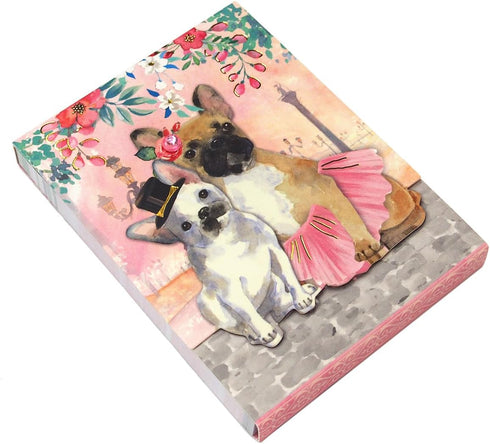 Punch Studio French Bulldog Couple Pocket Notepad (42385) 3-x-4-Inch...