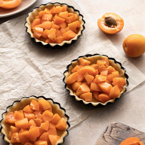 6 Pack Mini Fluted Tart Pans 4 Inch with Removable Bottom, Nonstick Quiche Pan with Silicone Basting Pastry Brushfor Baking Treats, Pie, Quiches, ...