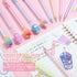 Sabary 228 Pcs Kawaii Stationary Set Include Telescopic Boba Pencil Pouch Case Bag Gel Ink Pen Sticky Note Bubble Tea Sticker Pill Highlighter Sta...