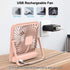 Table Fan Battery Rechargeable Fan, 2000mAh 180° Foldable Portable Personal Fan With Power Display, Ultra Quiet Desktop Fan Suitable for Home Offi...