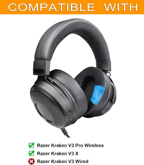 Cooling-Gel Replacement Ear Pads for Razer Kraken V3/Kraken V3 Pro Gaming Headset...