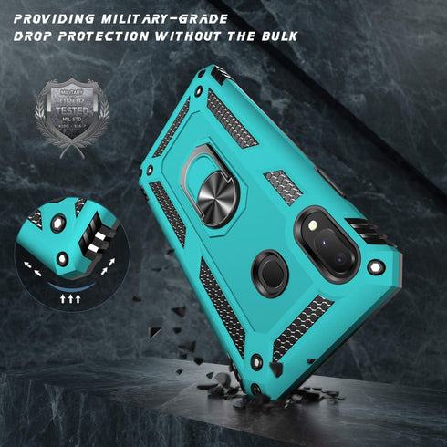 MERRO for Galaxy A20 Case/Galaxy A30 Case with Screen Protector,Military Grade Heavy Duty Shockproof Protective Phone Cover with Magnetic Kickstan...