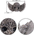 EVER FAITH Austrian Crystal Cute Skull Wing Halloween Gala Gothic Style Brooch...