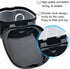 Black Denture Soaking Container Partial Denture Case, Orthodontic Retainer Cleaning Case Denture Cleaner Container Dentures Teeth Cup with Straine...