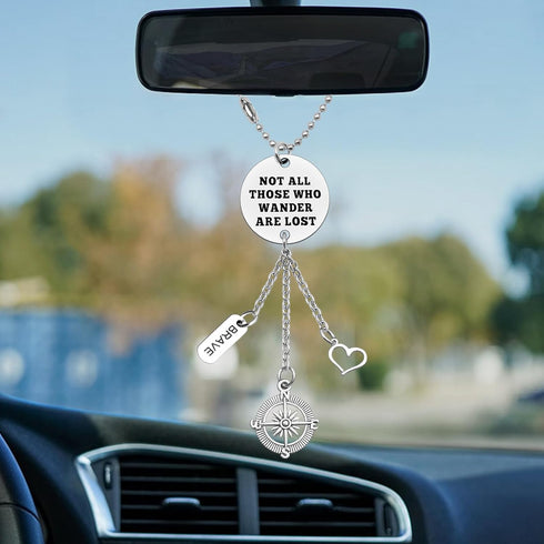 Car Hanging Ornament for Travel Lover Traveler Gift for Women Men Inspirational Gift for Sister Friend Travel Lover Gift for Wanderer Car Rear Vie...