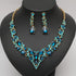 Women's Statement Necklace Earrings Set for Bride Austrian Crystal Wedding Bridal Costume Jewelry Sets...