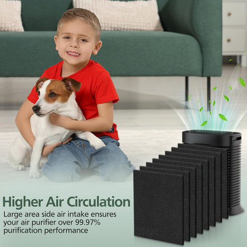 8 Pack HPA300 Carbon Pre Filter Compatible with Honeywell HPA300 Series Air Purifier, Precut Premium HRF-A300 Activated Carbon Filter Replacement ...