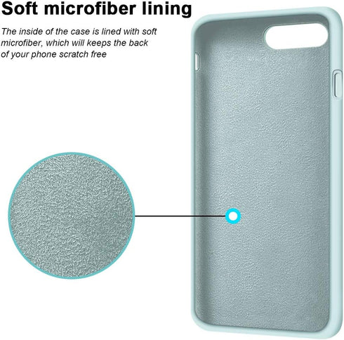 Anuck iPhone 8 Plus Case, iPhone 7 Plus Case, Soft Silicone Gel Rubber Bumper Case Microfiber Lining Hard Shell Shockproof Full-body Protective Ca...